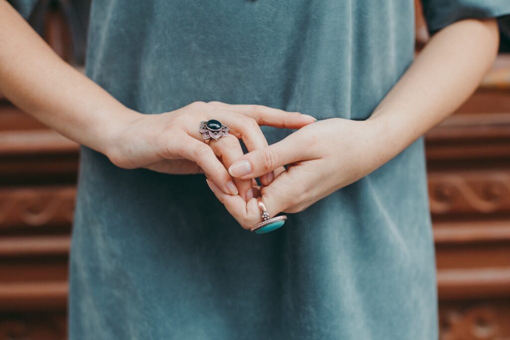 An image of a women in perimenopause with Anxiety. She is perimenopausal and about to engage in medical testing for perimenopause including DUTCH testing